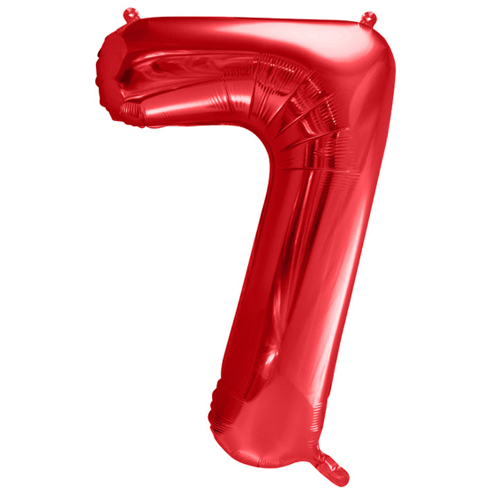 Ballon -  Zahl 7 - Rot - 86cm 
