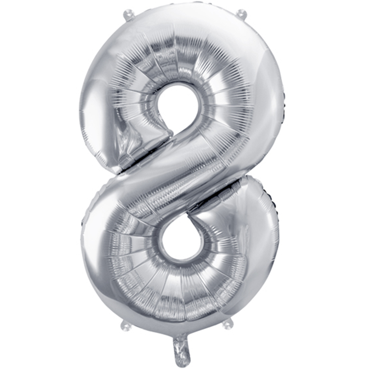 Ballon -  Zahl 8 - Silber - 86cm