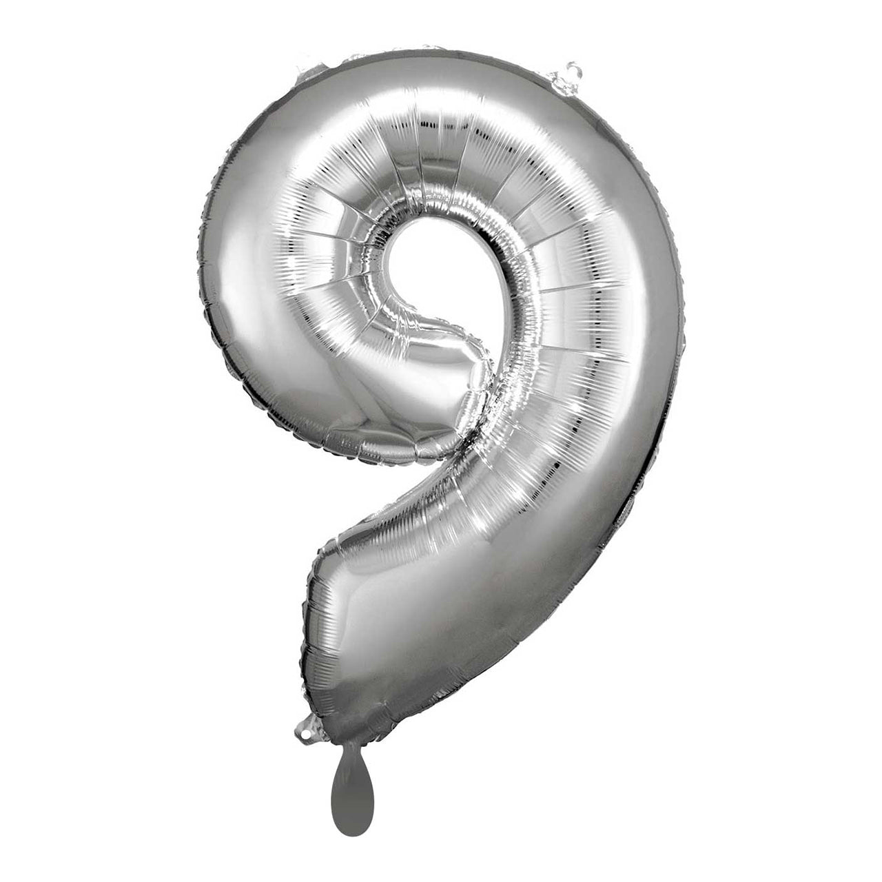 Ballon -  Zahl 9 - Silber  - 66cm 