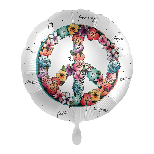 Ballon - Peace Flowers - ø43cm -  Rund (Kopie)