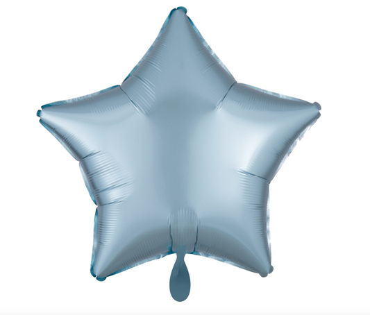 Ballon - Silk Lustre Pastell Blue  -  ø43cm - Stern