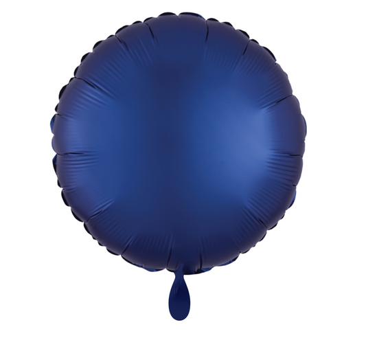 Ballon -silk lustre navy Blue  -  ø43cm - Rund