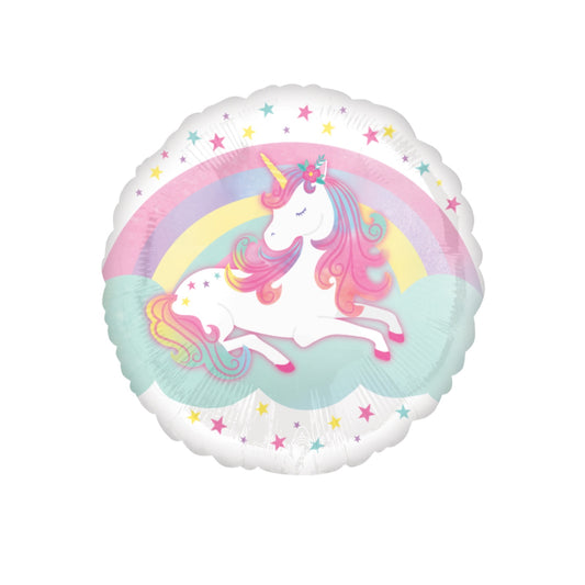 Ballon -Einhorn liegend -  ø43cm - Rund
