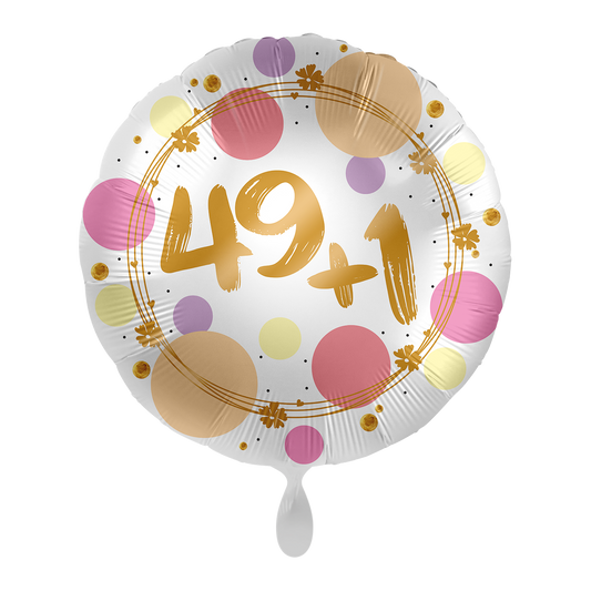 Folienballon - 43cm - 49+1 - 50. Geburtstag - Lustig 