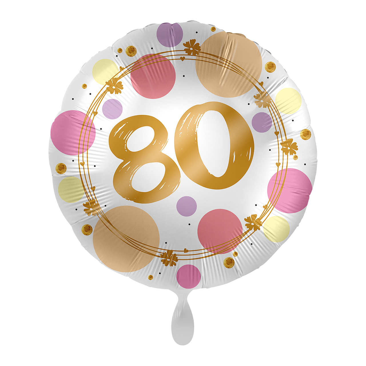 Folienballon - 43cm - 80. Geburtstag - Runder Geburtstag - Heliumfüllung 