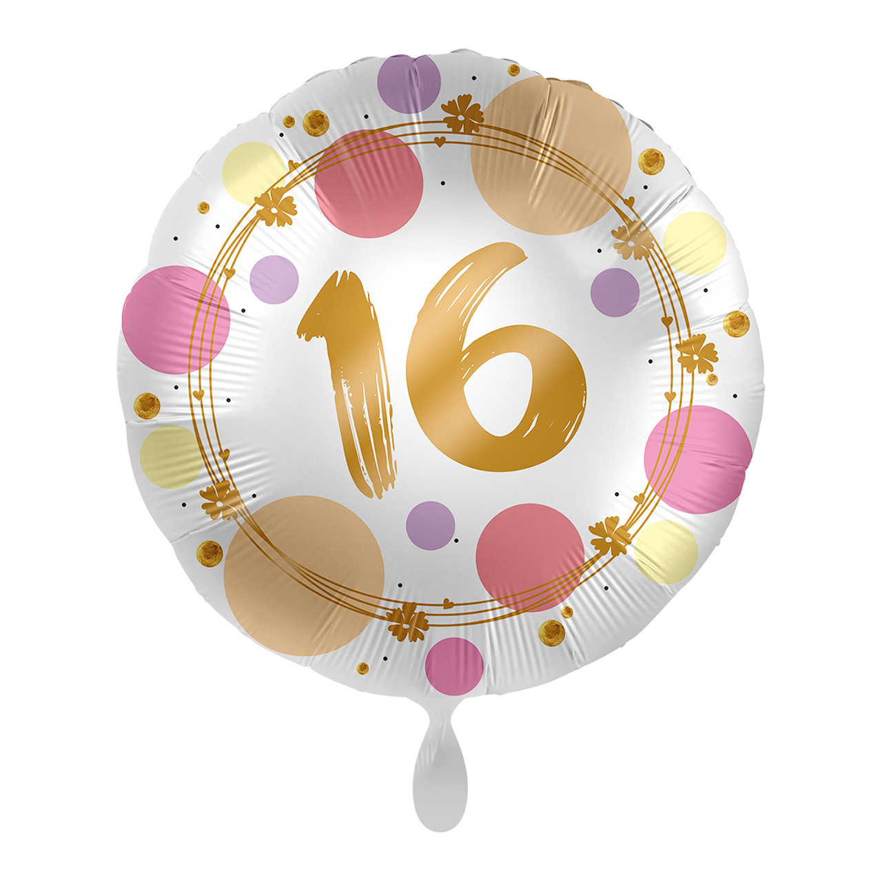 Folienballon - 43cm - sweet 16 - Heliumfüllung - Geburtstagsballon 