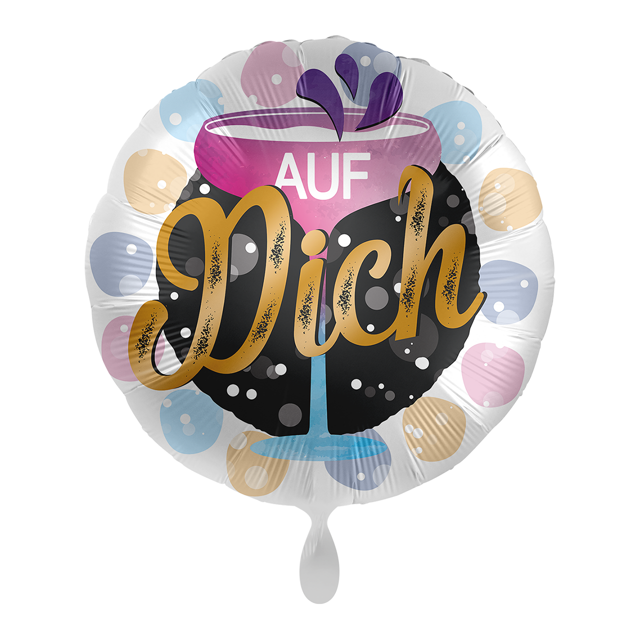 Folienballon zum Geburtstag mit der Aufschrift " Auf Dich"&nbsp;
