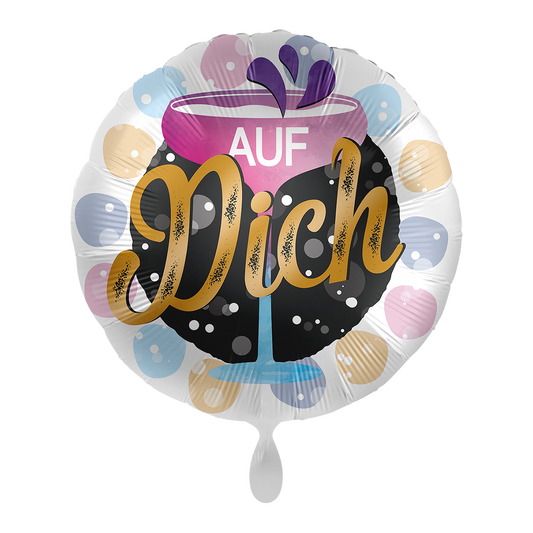 Folienballon zum Geburtstag mit der Aufschrift " Auf Dich"&nbsp;