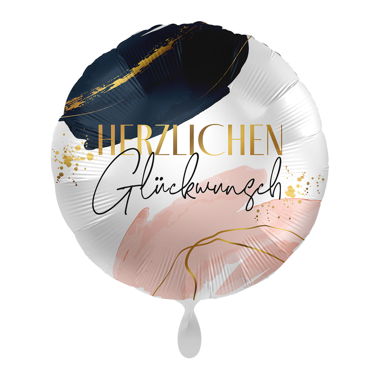 Folienballon zum Geburtstag mit der Aufschrift "Herzlichen Glückwunsch" . Mit seinem modernen aber eleganten Design ein richtiges Highlight.&nbsp;  Mit diesem Ballon machen sie sicher jedem eine Freude.&nbsp;  Kann mit Helium und luftgefüllt werden, besitzt ein Automatisches Schließventil.&nbsp;