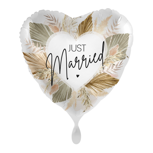 Hochzeit Ballon Geschenk Deko 45cm mit dem Aufdruck Just Married