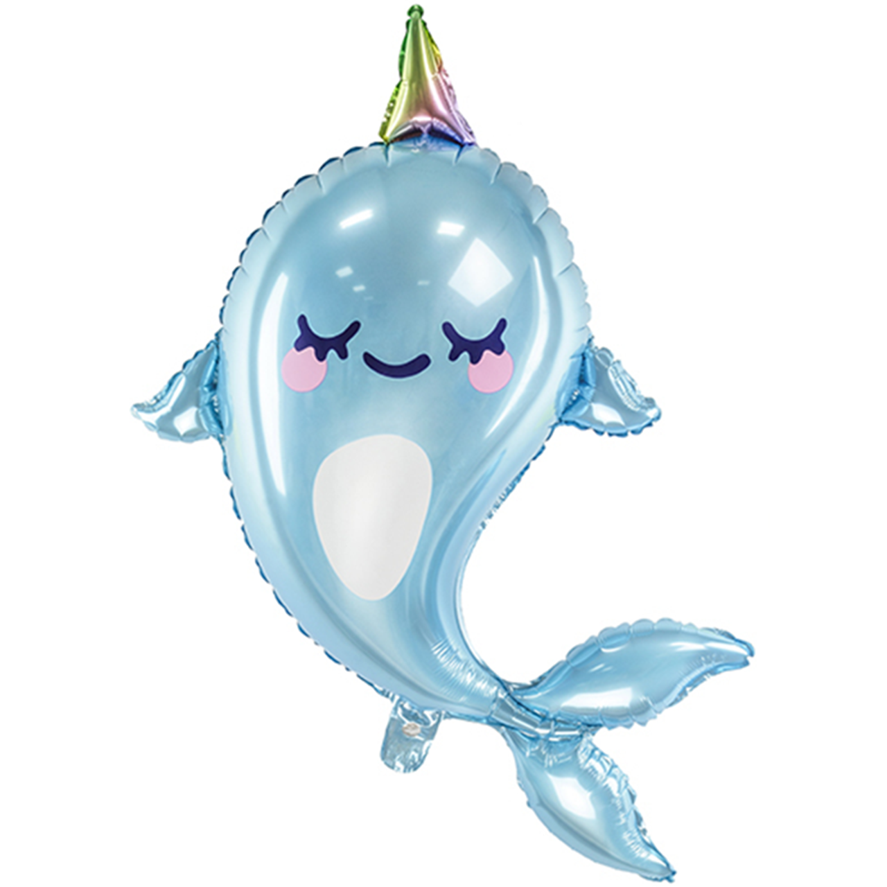 Süßer Delfin aus dem Wasser. Perfekt für jede kleine Unterwasserwelt Party.&nbsp;  Mit dem Automatikschließventil kann der Ballon mit Helium oder Luft gefüllt werden.