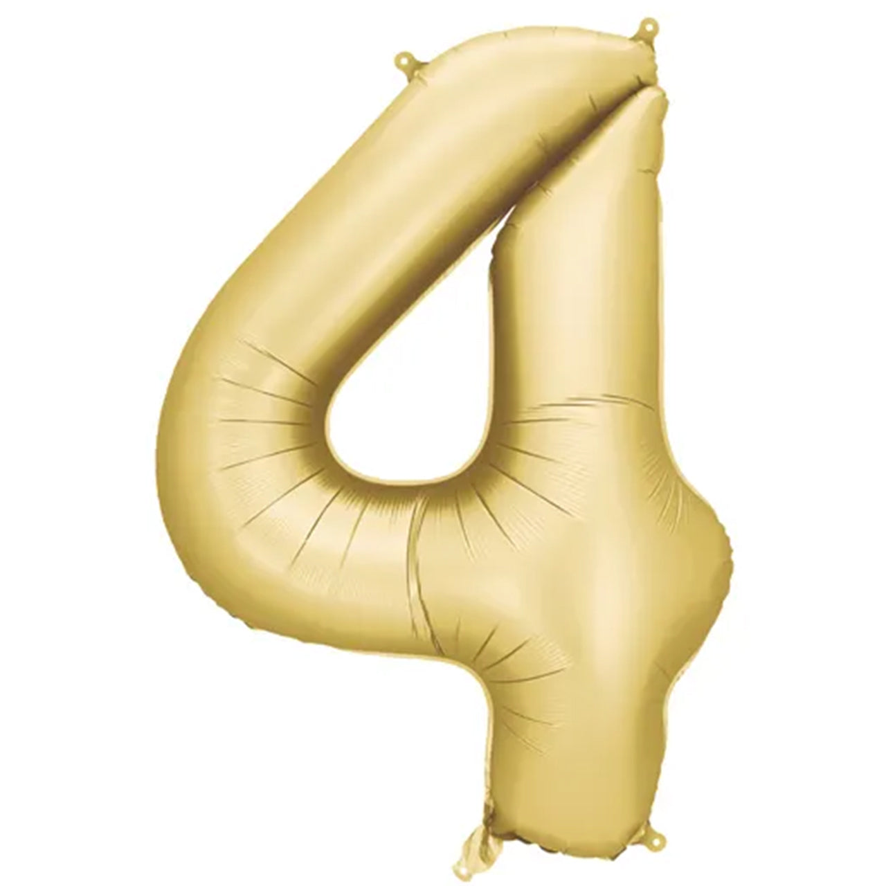 Zahlenballon - Gold satin - Zahl 4 - 86 cm 