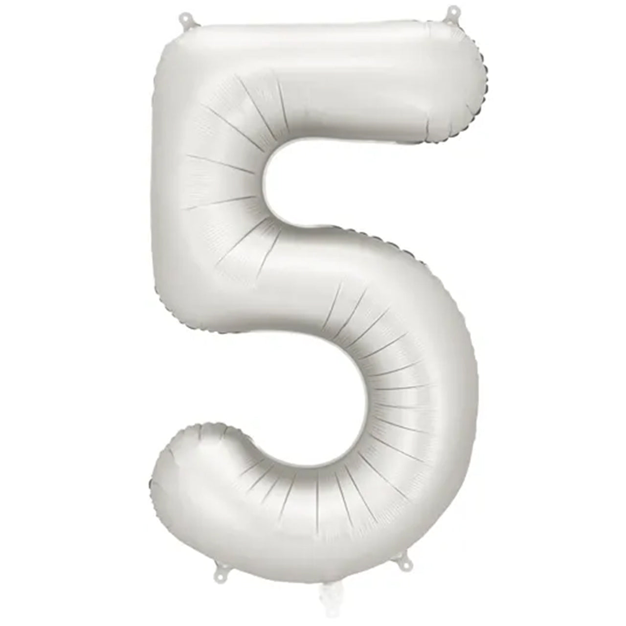 Zahlenballon - Silver satin - Zahl 5 - 86 cm 
