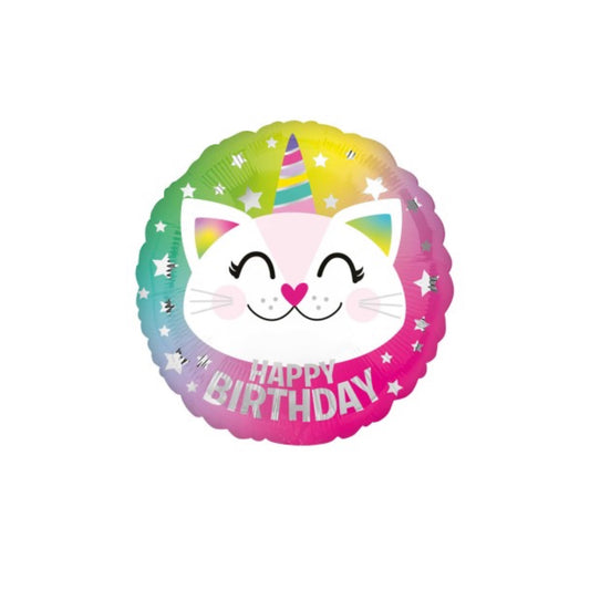 Ballon - Katze Bunt -  ø43cm - Rund