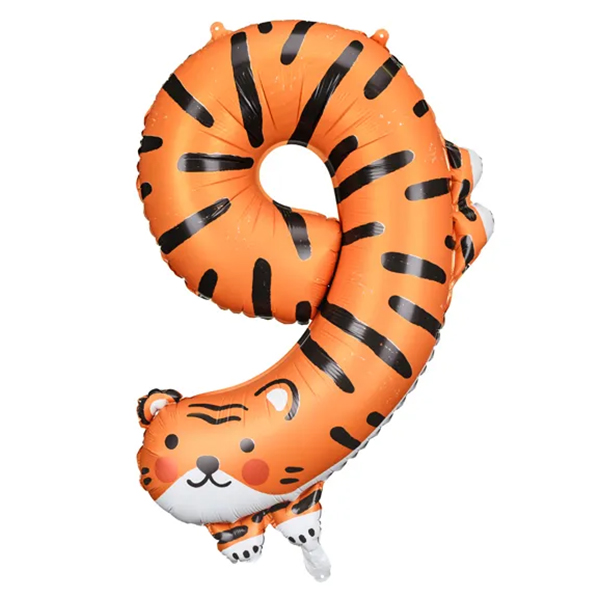 Ballon XXL – Zahl 9 – Tiger
